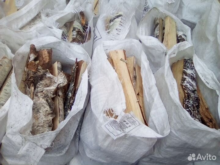 Дрова в мешках для мангала