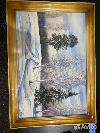 Картина из камней и песка