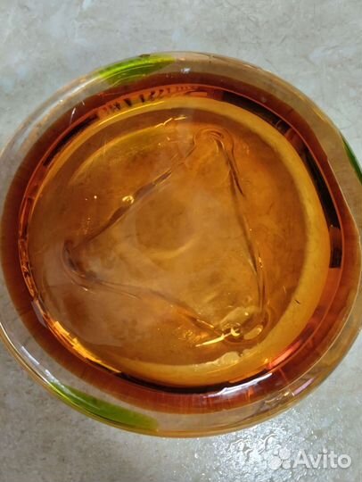 Пепельница цветное стекло СССР