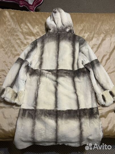 Шуба норковая с капюшоном