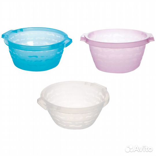 Таз gensini 7,5л d 29см пластик в ассортименте