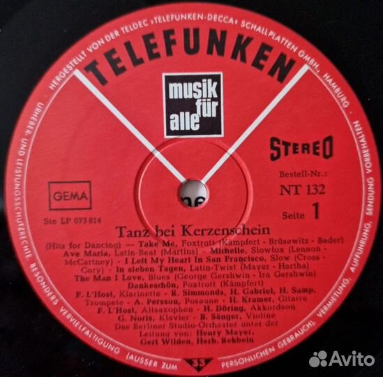 Tanz Bei Kerzenschein(Танец при свечах) LP Germany