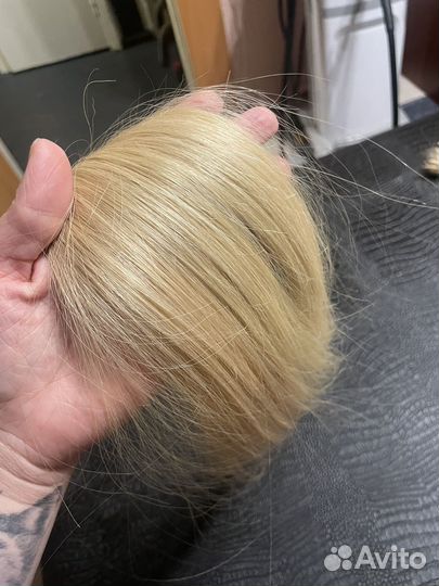 Волосы для наращивания блонд 45 см