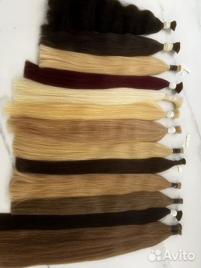 Натуральные срезы волос 50-60-70см