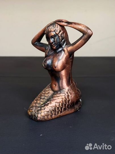 Русалка зажигалка статуэтка метал 10 см
