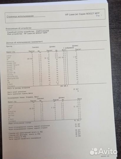 Мфу лазерное HP M3027