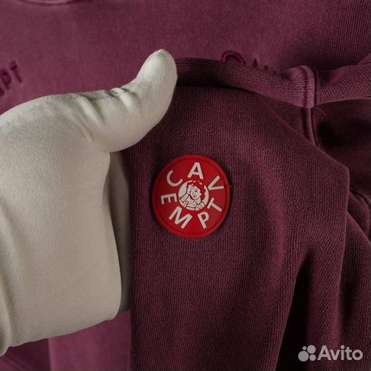 Худи оверсайз cav empt бордовое