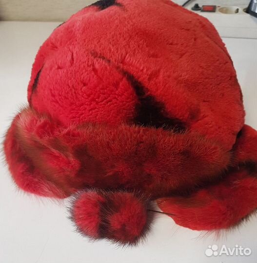 Шапка ушанка норковая женская