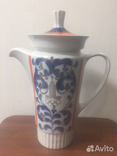 Чайник кофейник фарфор и стоканы