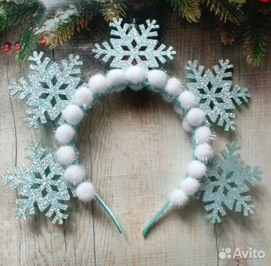 Ободок снежинки