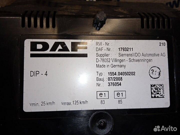 Панель приборов (щиток) DAF XF 105 2010 1793211