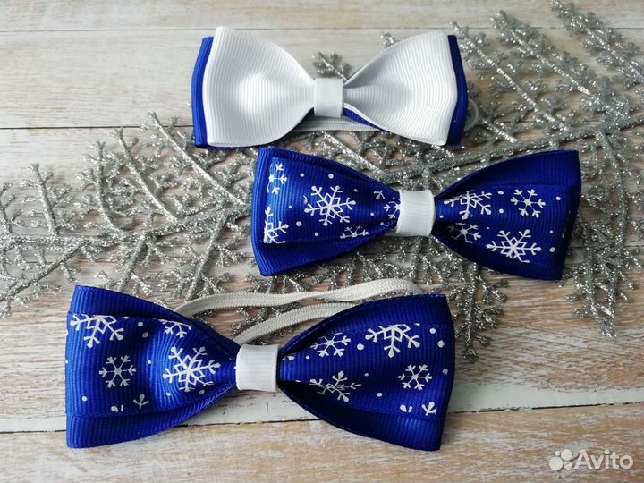 Новогодние галстук бабочки для мальчика