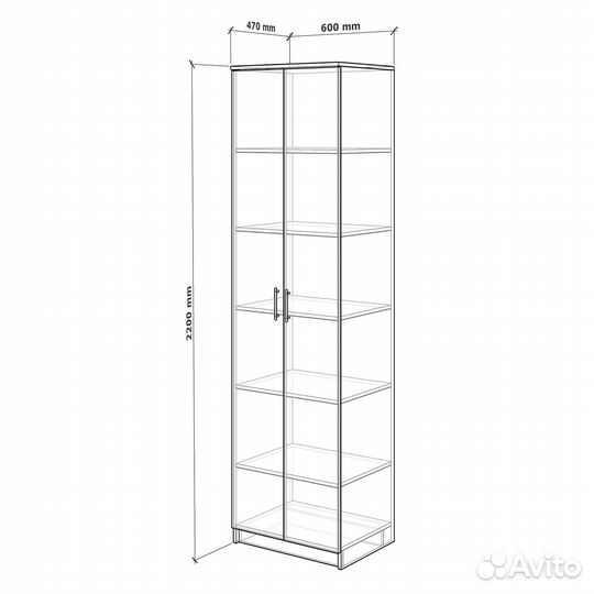 Шкаф Эконом-202e распашной белый на заказ