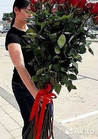 Розы высокие Доставка цветов