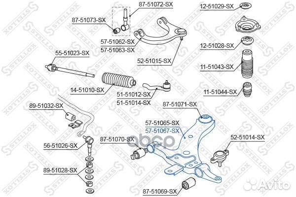 57-51067-SX рычаг нижний правый Hyundai Sonata