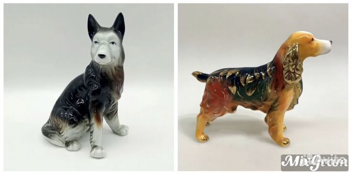 Фарфоровые статуэтки собаки