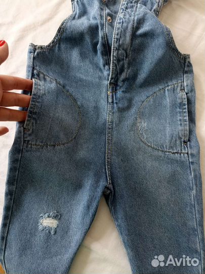 Джинсовый комбинезон zara 86