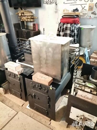 Металлическая печь для бани