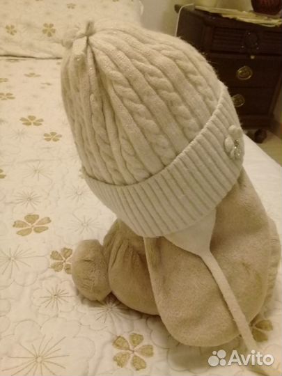 Детская шапка утеплённая 44-46