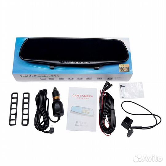 Видеорегистратор зеркало с камерой заднего вида