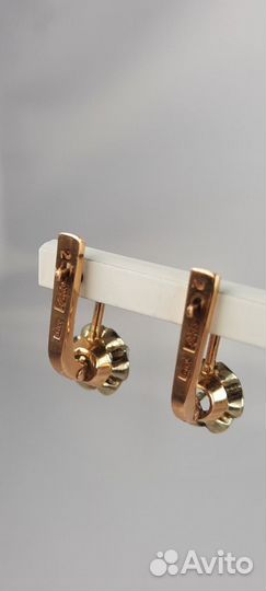 Серьги с бриллиантами, Золото 583 пр, Вес 5.2гр Ви