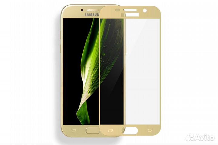 Защитное стекло 3D samsung Galaxy A5 2017 (gold)