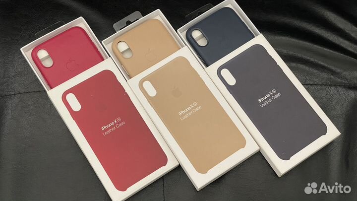 Чехол Leather Case iPhone XS - XS Max