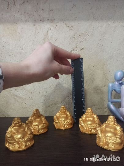 Будда, хотей.Поднос, подставка из гипса