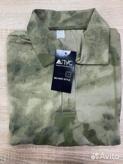 Футболка поло расцветка мох