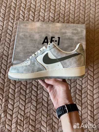 Nike Air Force 1 Beige Army Green