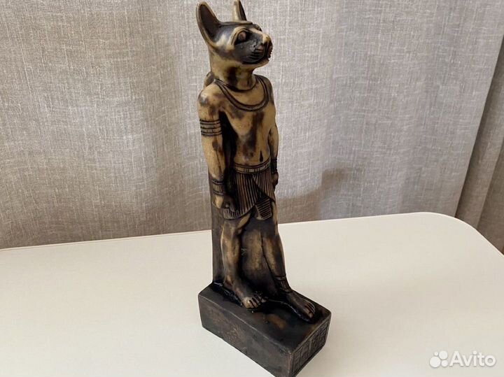 Статуэтка египетская кошка бастет из гипса оберег