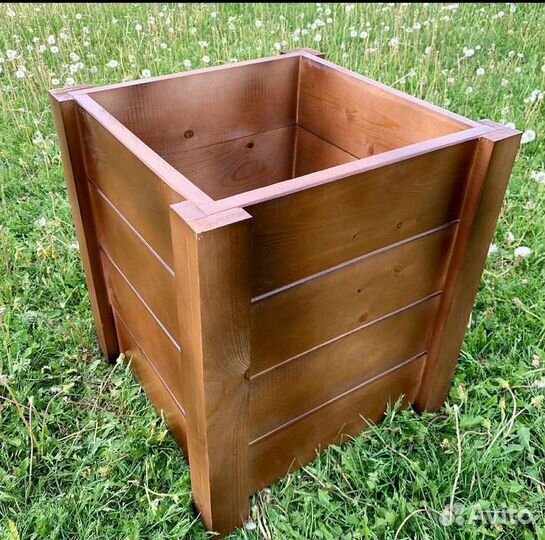 Кашпо садовое из дерева