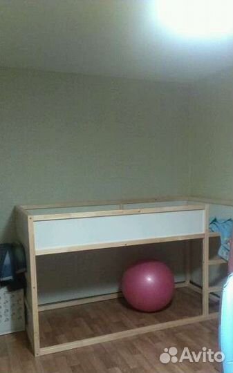 Кровать-чердак Икеа Кюра с матрасом б/у