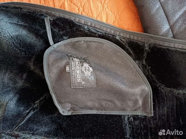 Дубленка с натуральным мехом чернобурки