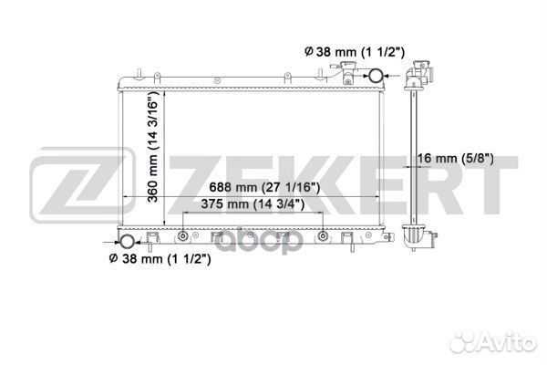 Радиатор охл. дв. Subaru Forester (SG) 02- mk-1