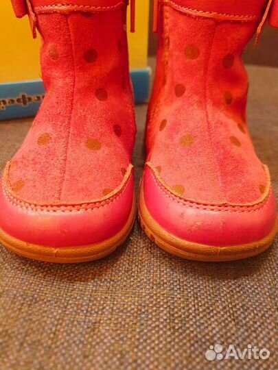 Демисезонные замшевые сапожки Котофей р-р 20