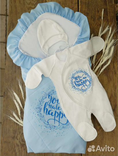 Конверт на выписку для мальчика летний