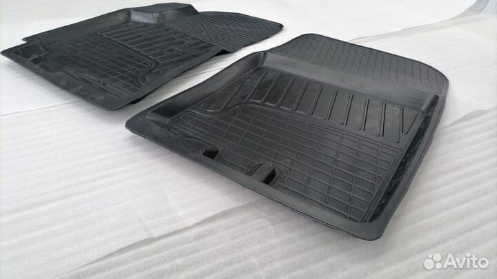 Коврики Киа Рио и Хендай Солярис резиновые перед