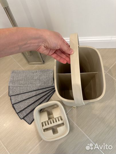 Швабра с отжимом и ведром для мытья полов 9 л