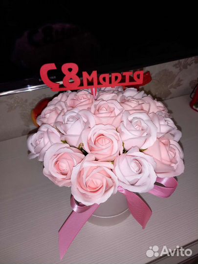 Букет из мыльных роз