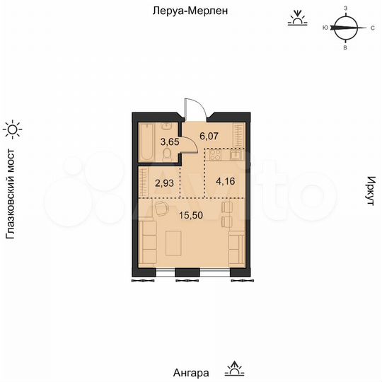 1-к. квартира, 32 м², 8/19 эт.