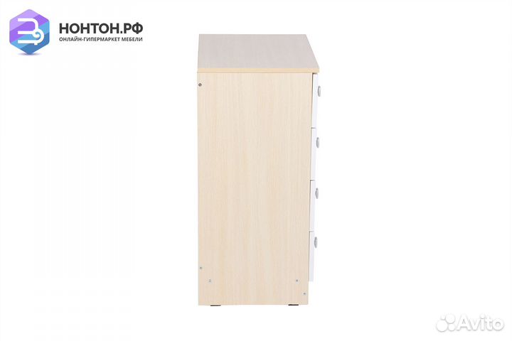 Комод c 4 ящиками Polini kids Simple дуб пастельны