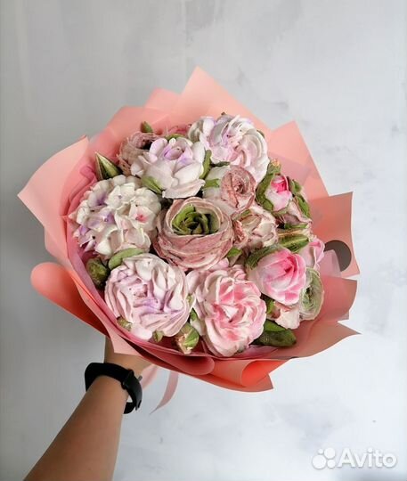 Букет из зефирных цветов