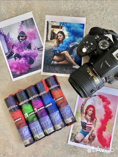 Набор цветного дыма 5шт, 60 секунд