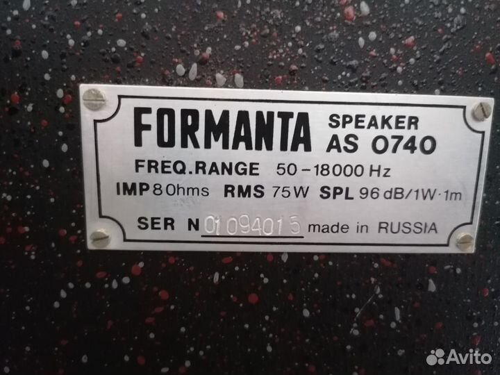 Акустика Formanta