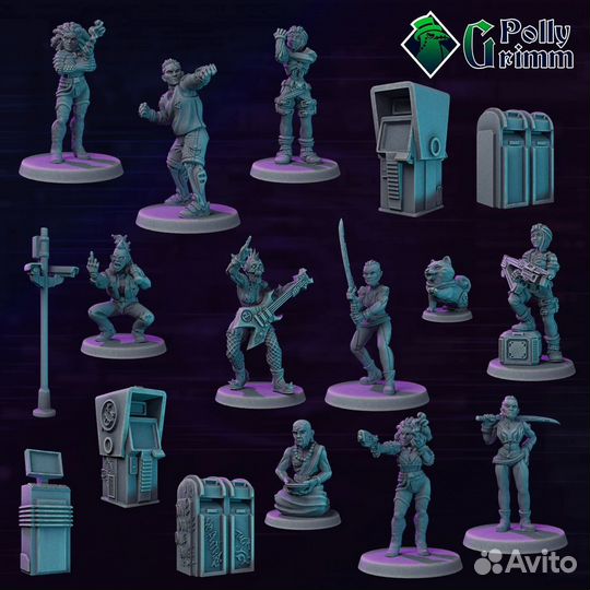 35 мм Миниатюры Киберпанк Shadowrun