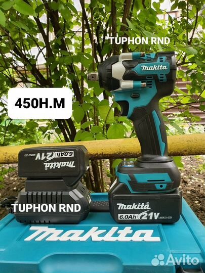 Аккумуляторный гайковёрт makita 450н.м