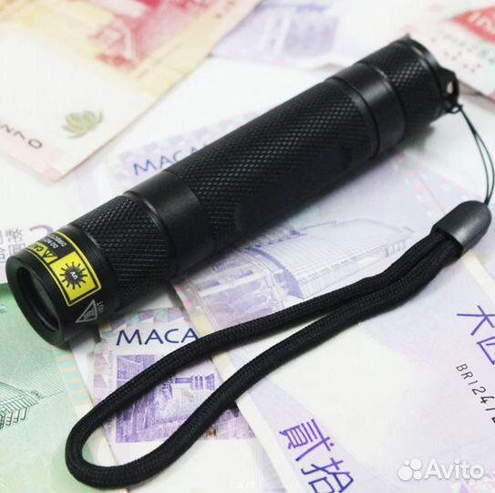 Ультрафиолетовый фонарь 365nm 10w (+батарейка)