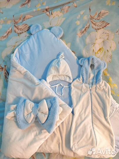 Конверт на выписку для мальчика весна осень