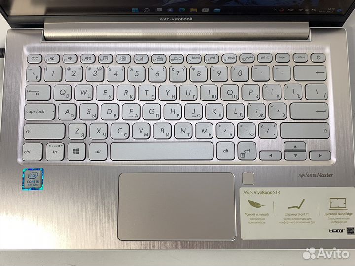 Ноутбук asus 13,3 IPS I5 SSD DDR4